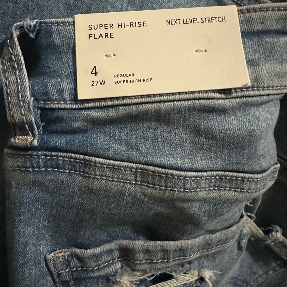 American eagle super hi-rise flare sz 4regular